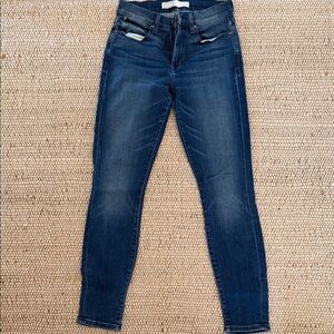 AYR Navy Skinny Jeans with Subtle Fading- the chiller